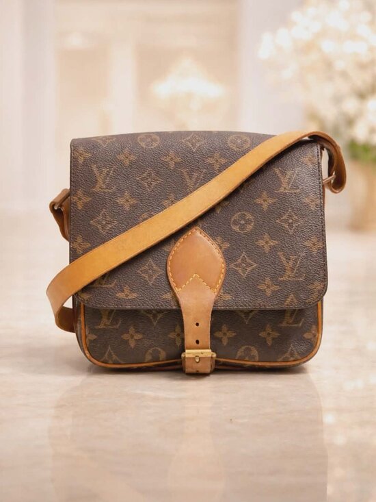 Louis Vuitton Handbags - Authentic Louis Vuitton Cartouchiere MM Crossbody Bag Monogram Canvas Vintage